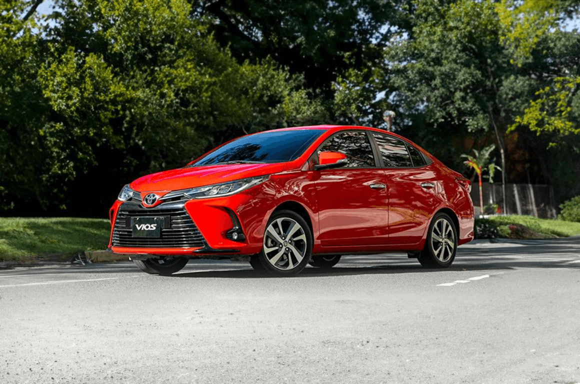 Toyota Vios Red Sedan Front View - Philippine Car Culture